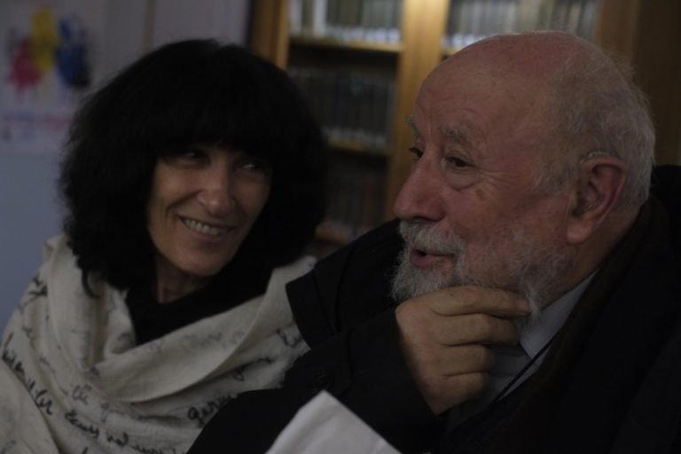 Mireille Calle-Gruber et Michel Butor à La Maison de Balzac à Paris, le 6 décembre 2014.