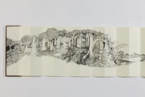 "Les Trois Rivières De Corée", de François Andes, tryptique-leporellos ©MatthieuDémarré