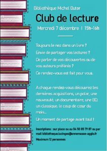 Club lecture - Bibliothèque de Lucinges - 07.12.2022