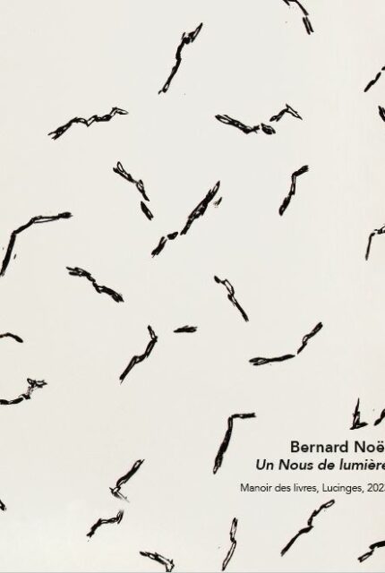 Couverture catalogue d'exposition Bernard Noël, "Un Nous de lumière"