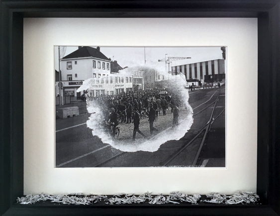 "Porte 4", Alexis Judic, 2022 : installation - projection 16mm et transfert photographique