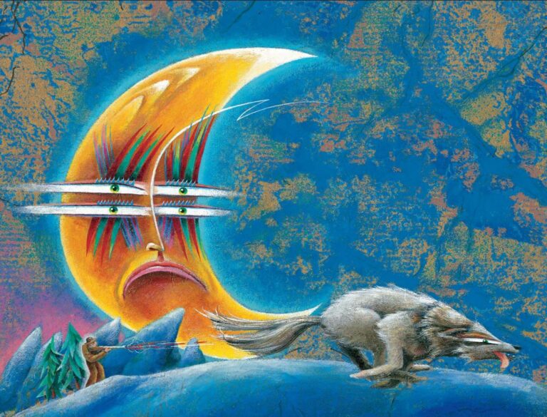 Extrait / œuvre de Kaviiik, pour "Loup gris, loup bleu", livre jeunesse réalisé avec Michel Butor