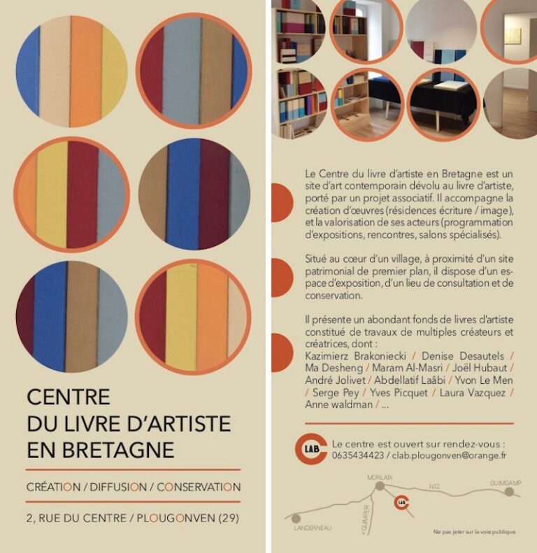 Brochure_Centre du livre d’Artiste en Bretagne (CLAB)