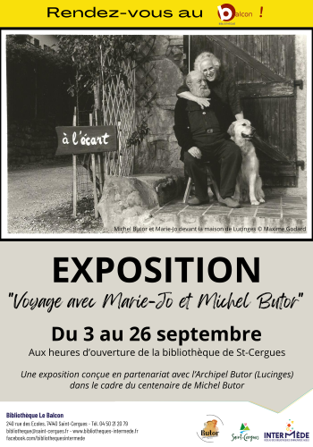 Affiche_Exposition_Voyage avec Marie-Jo et Michel Butor